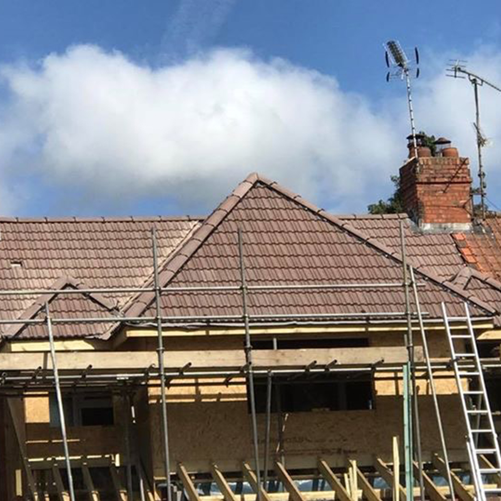 New Roof with scaffold